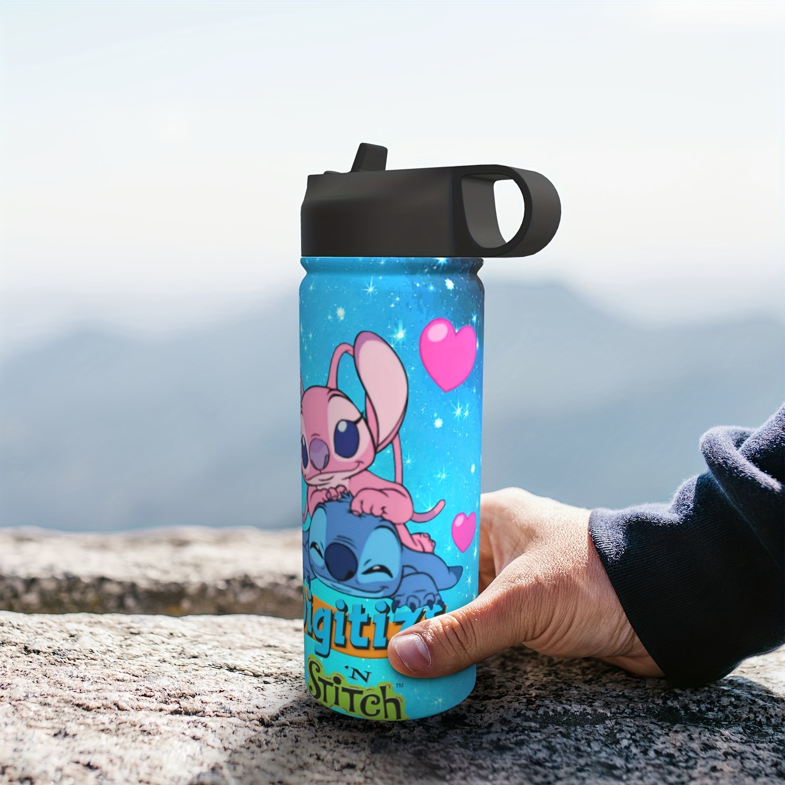 TEMU Stitch Insulated Stainless Steel Water Bottle | 18oz Insulated Water Bottle, Double Vacuum Insulated, Reusable