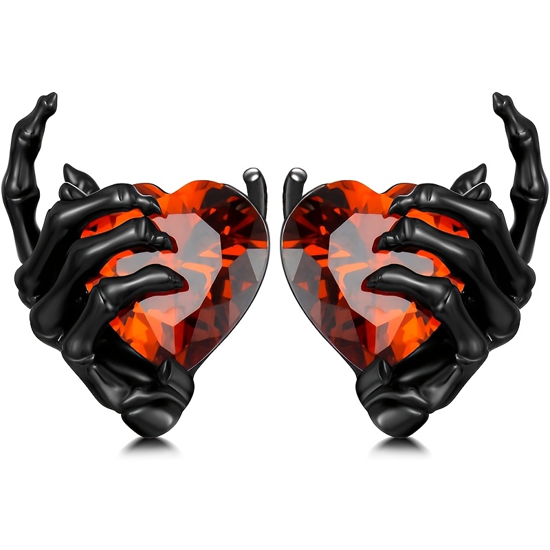 TEMU Nouvelles Boucles d'Oreilles de Mode à Petit Design Rétro Simples Série Foncée pour Hommes, Adaptées et comme Ornements d'Épaule pour Femmes