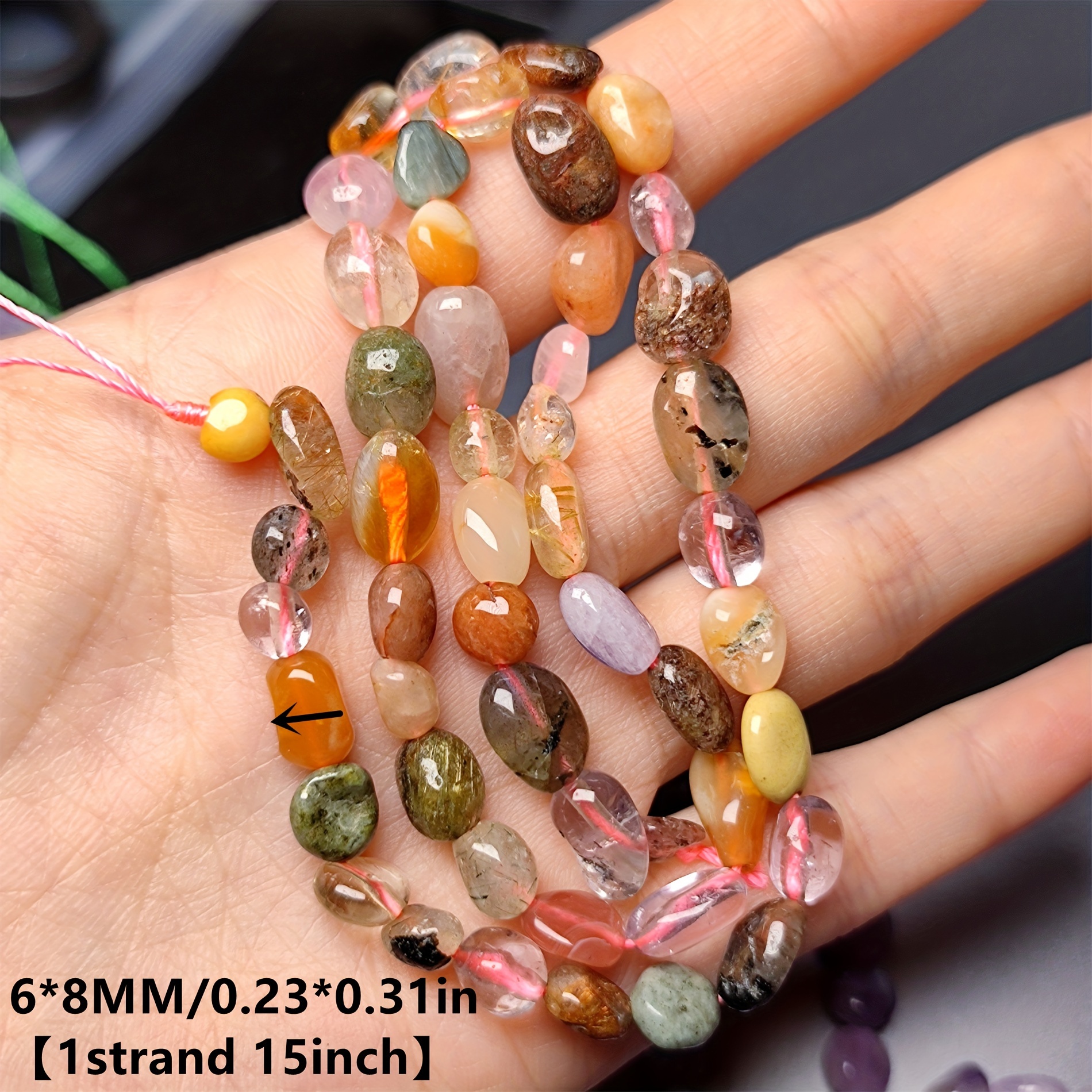 1strand 15inch Prehnite//amethyst/mixed Crystal Irregular Scattered Beads Spacer Beads For Jewelry Handmade Bracelets And Necklaces Additions