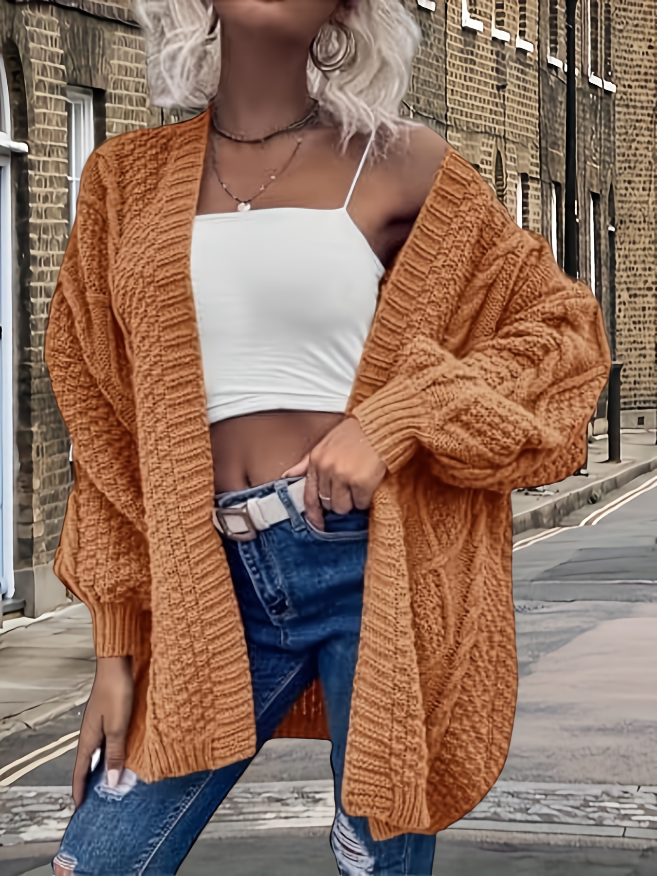 Chunky Knit Sweater Womens Chunky Oversized Cardigan Women's
