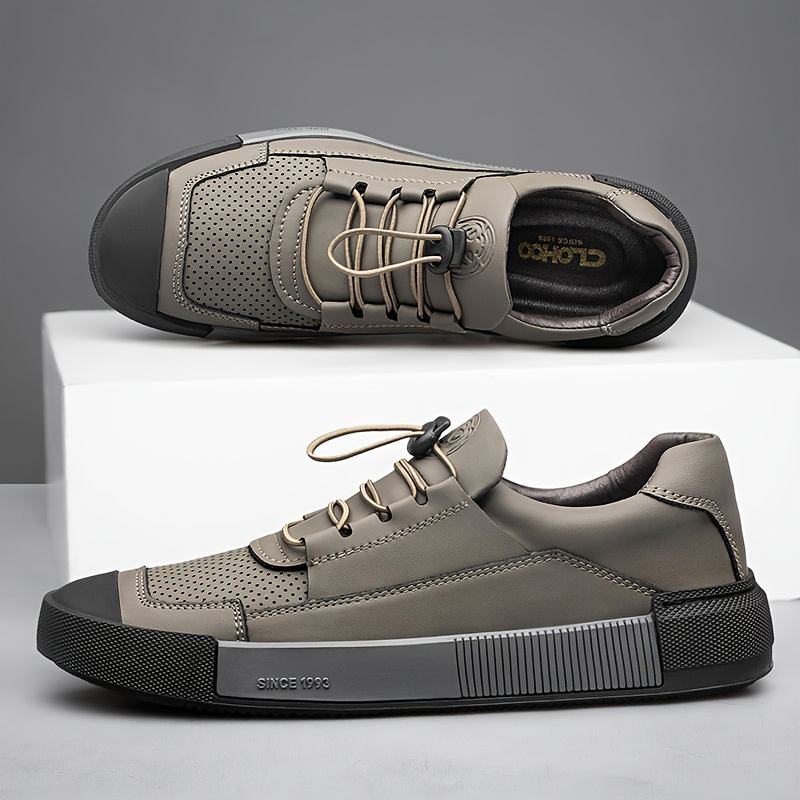 CLOHOO Brand Men'S Shoes with Rubber Soles, Stylish Sports Casual Shoes, Street-Style Skate Shoes, Popular New Breathable Soft-Soled Comfortable Men'S Shoes, Youth British Style Men'S Footwear