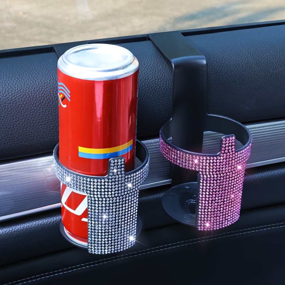 

Car Cup Holder, Universal Plastic Beverage Can And Cup Holder For Vehicle, Truck, And Van Windows - Sparkling Diamond Drink Rack