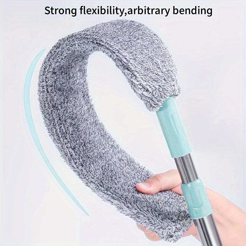 ergonomic retractable dusting wand long reach for ceiling bed sofa and floor cleaning no battery required details 1