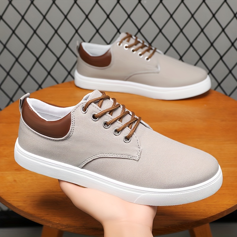 mens stylish canvas shoes lace up non slip casual footwear suitable for outdoor jogging walking vacations and    