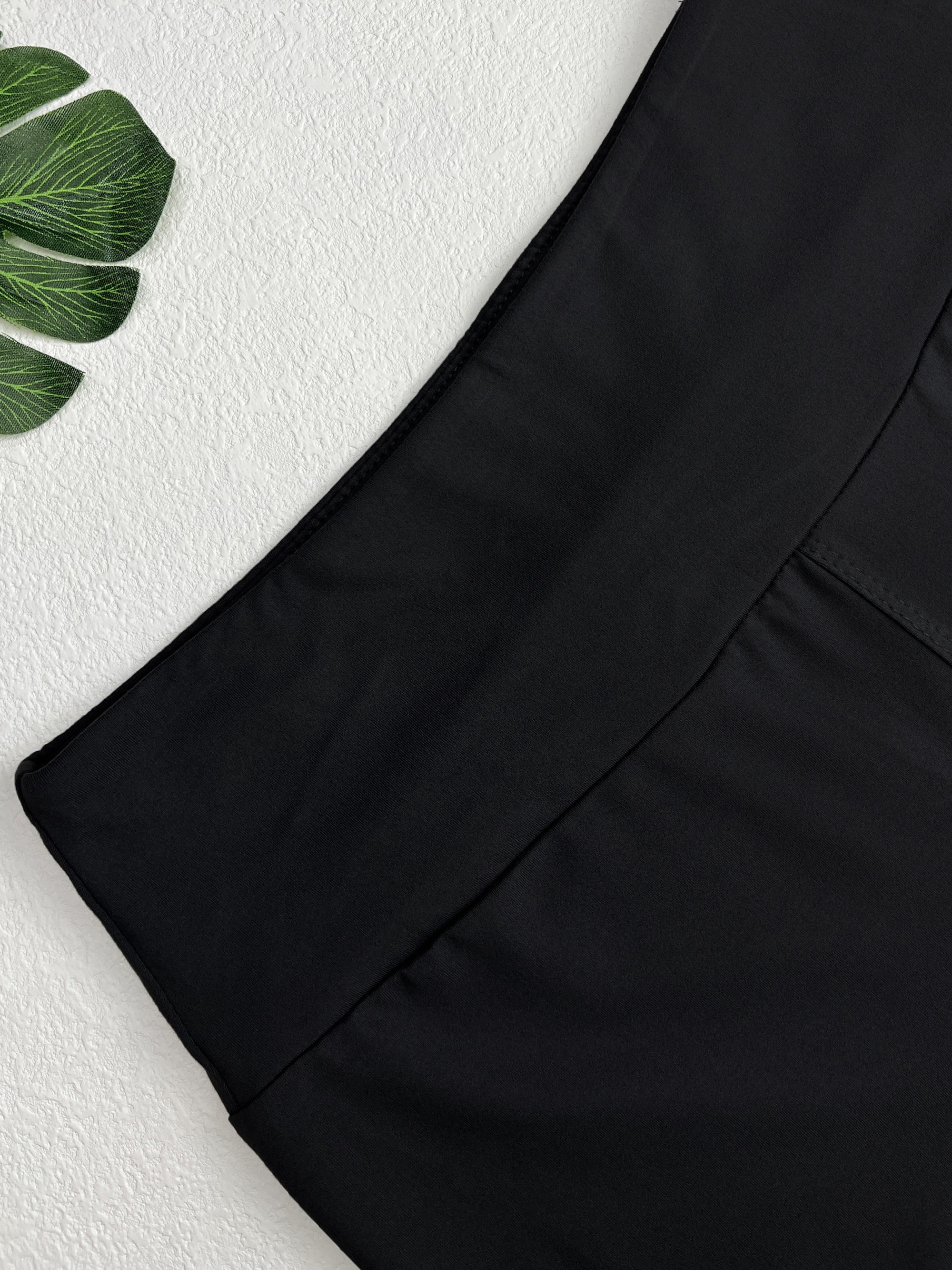 1pc K663plus Women'S Plus Size High Waist Tummy Control Leggings, Stretchy Polyester Knit Solid Color Long Pants for Casual Outdoor Wear