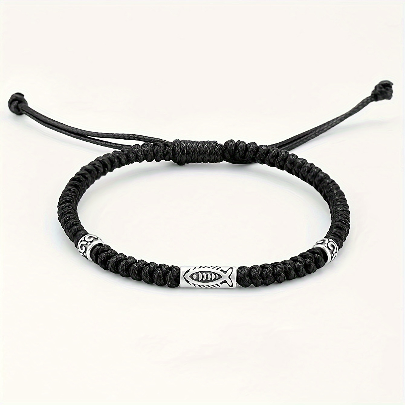 TEMU 1pc /red Rope Braided Men's Nylon Bracelet, For Couple And Wedding Gift