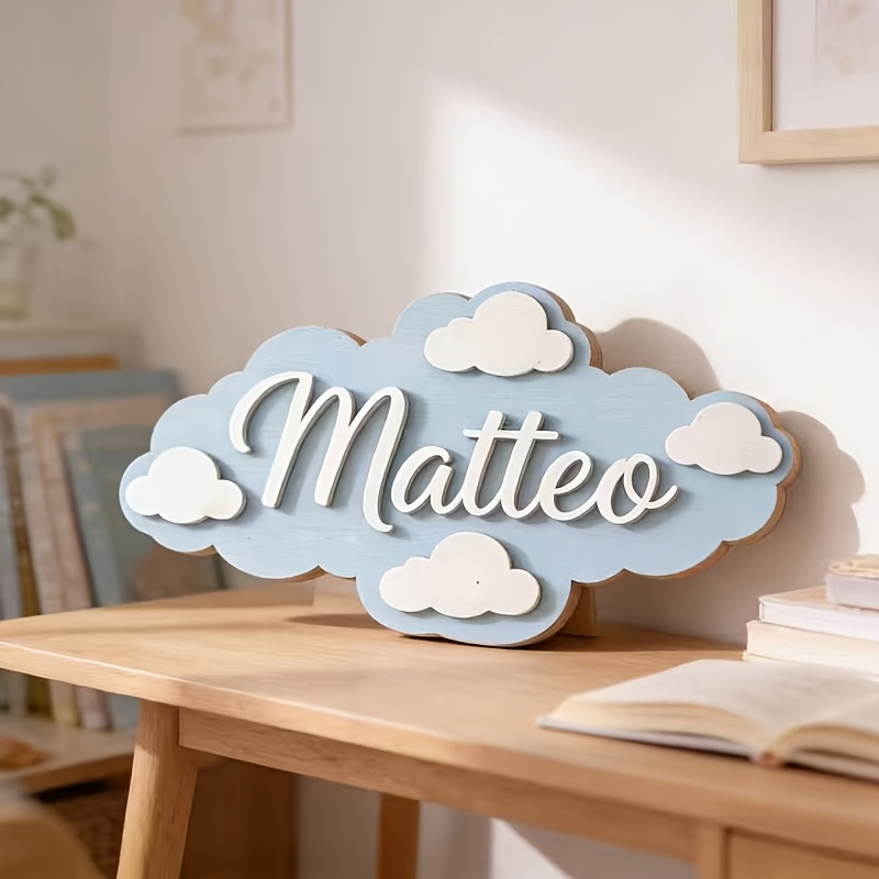 TEMU Placa de identificación de madera con forma de fresca, personalizado, a , no necesita energía, letrero personalizado para puerta de dormitorio,