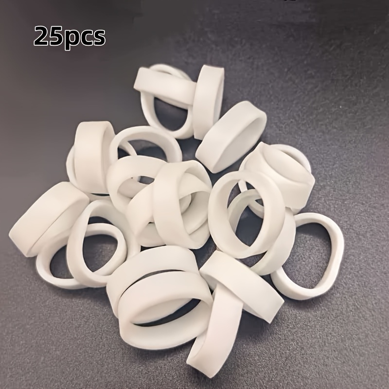 TEMU White Thickened Rubber Bands (. 25/45/65/85/105pcs), Heavy Duty O Rings, High Elasticity & Durable, Breaking Or Sagging, Ideal For Home, Office,
