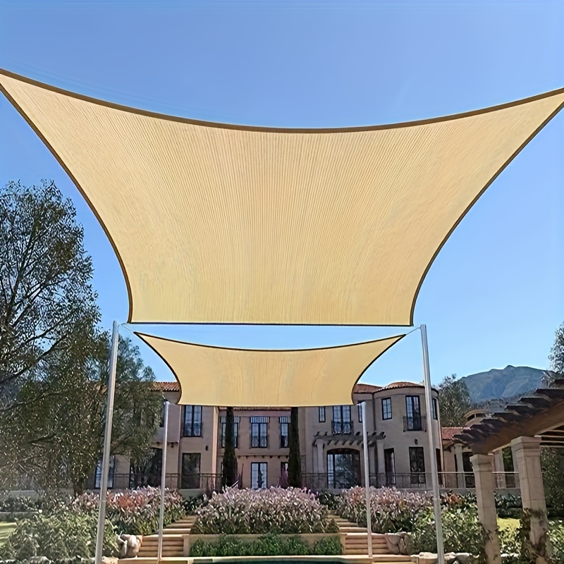 

95% Uv Protection Shade Cloth - Beige, Heat-resistant Fabric For Outdoor Patio, Pergola, Pool & Deck Sunshade Canopy