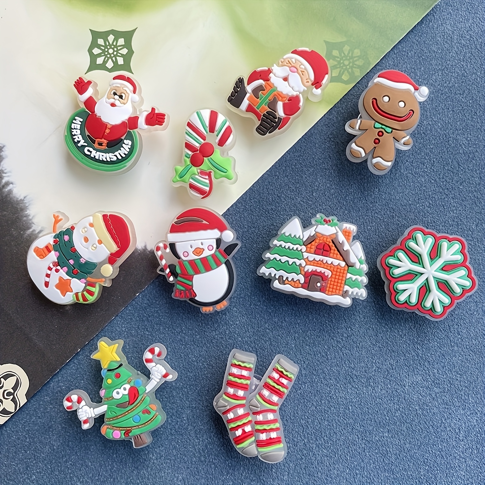 18 37pcs luminous christmas cartoon shoe charms clogs sandal