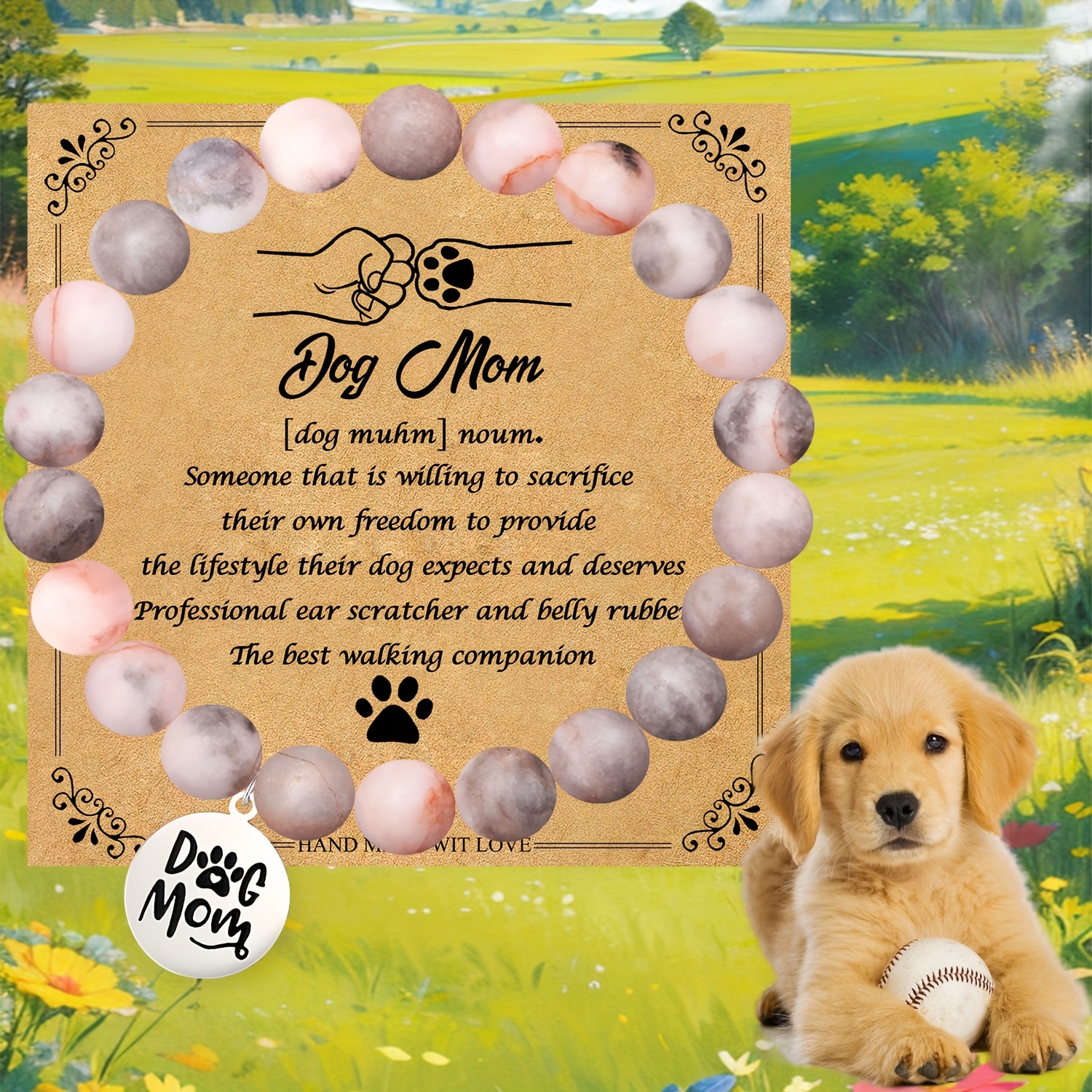 Valentine's Day Natural Stone Bracelet, Everyday Keepsake