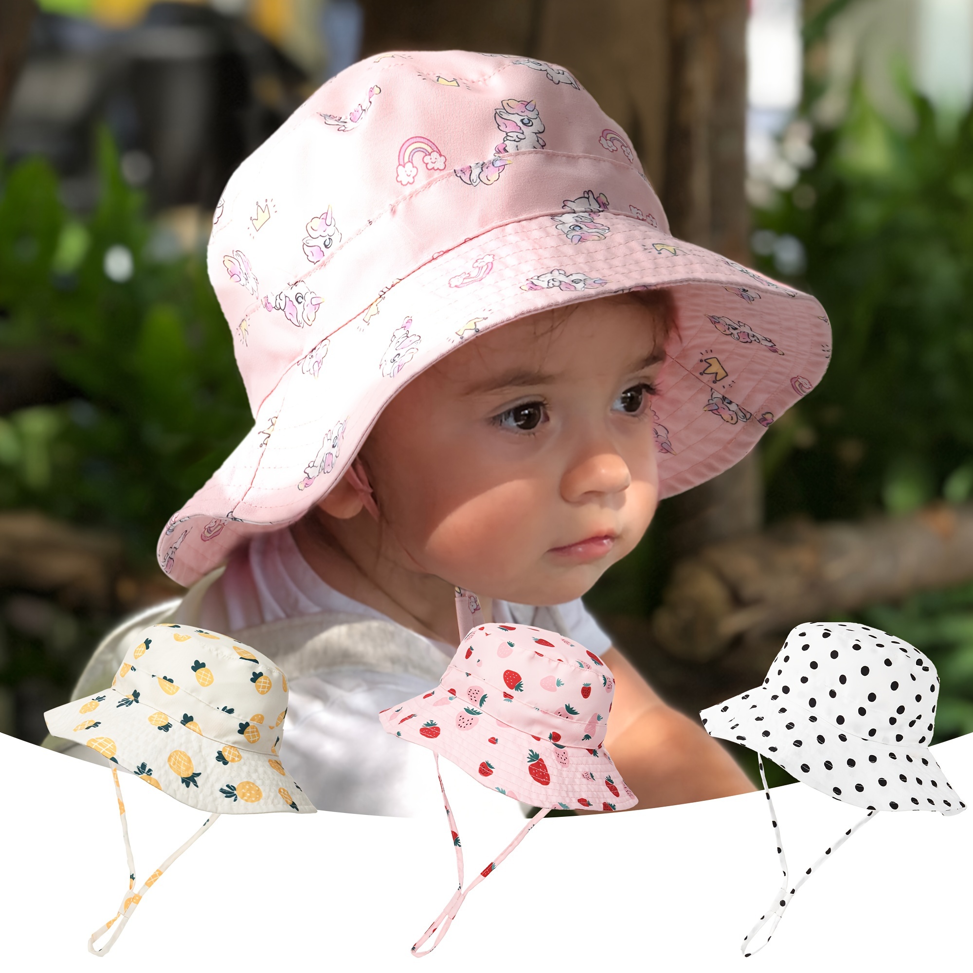 Baby Sun Hat Toddler Summer Sun Protection Wide Brim Bucket - Temu