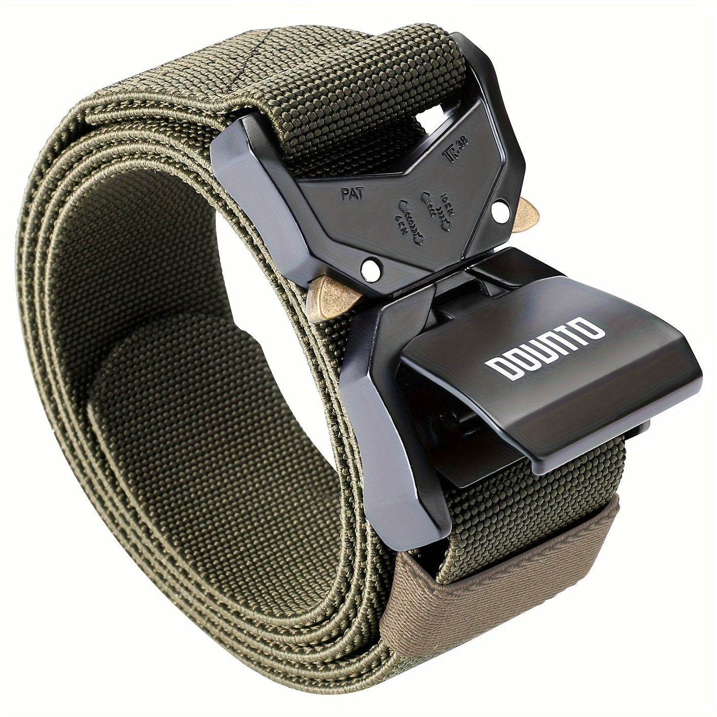 DUNTO Tactical Quick Release Belt for Men Durable Stretch Nylon Secure Buckle
