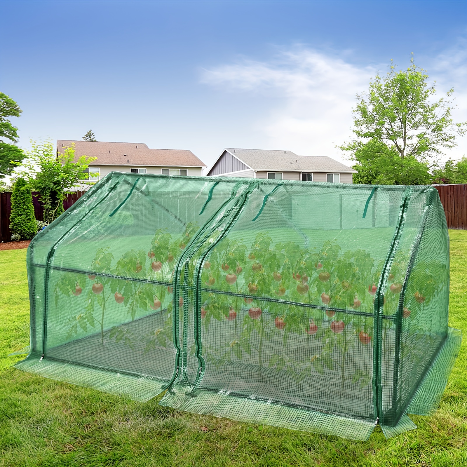 

Aufun Mini Greenhouse House With Roll-up Door, Tomato Greenhouse Foil Greenhouse For Outdoor And Indoor Backyard, 180 X 90 X 90 Cm