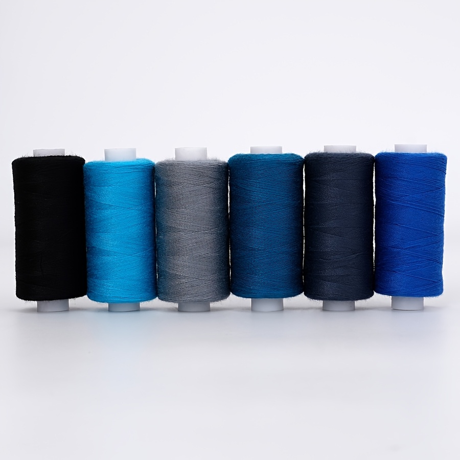 TEMU 500 Yardas/Rollo Juego de 6 Colores Hilo de Poliéster de Resistencia 402 para Costura en Casa, Hilo para Máquina de Coser, Hilo para Costura a ,