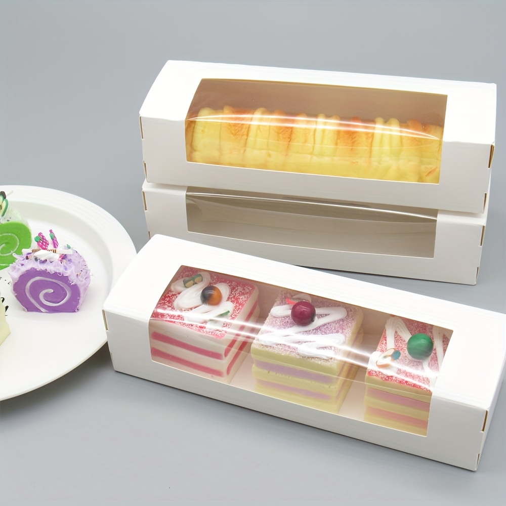 Kuchenboxen Mit Fenster 20,3 Cm – 3 Stück Inkl. Platten, Für Hochzeit, Geburtstag, Bäckerei