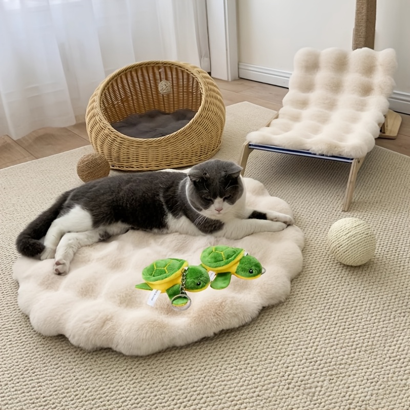 

2-pack Cute Plush Toys, Soft Fabric Interactive Play Accessories For Cats, Small Breed Recommended, No Battery Needed, Pet Supplies