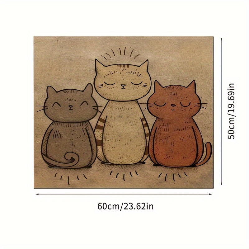 TEMU 1pc/cute And Unique Cat, Pet Placemats, Cat And Dog Bowl Mats, Pet Floor Mats, Suitable For , Easy To Care For