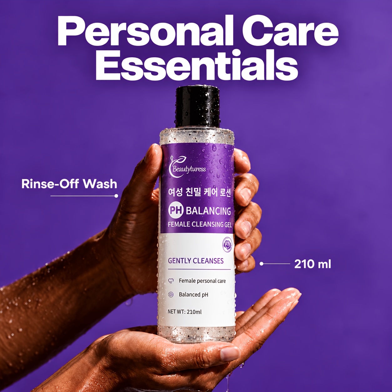 TEMU 7.10 Fl Oz Women's Body Wash Gel, Cleansing For Body, Gentle & Moisturizing Body Wash With Coconut Scent, Plant Extracts, Contains Vitamin E -