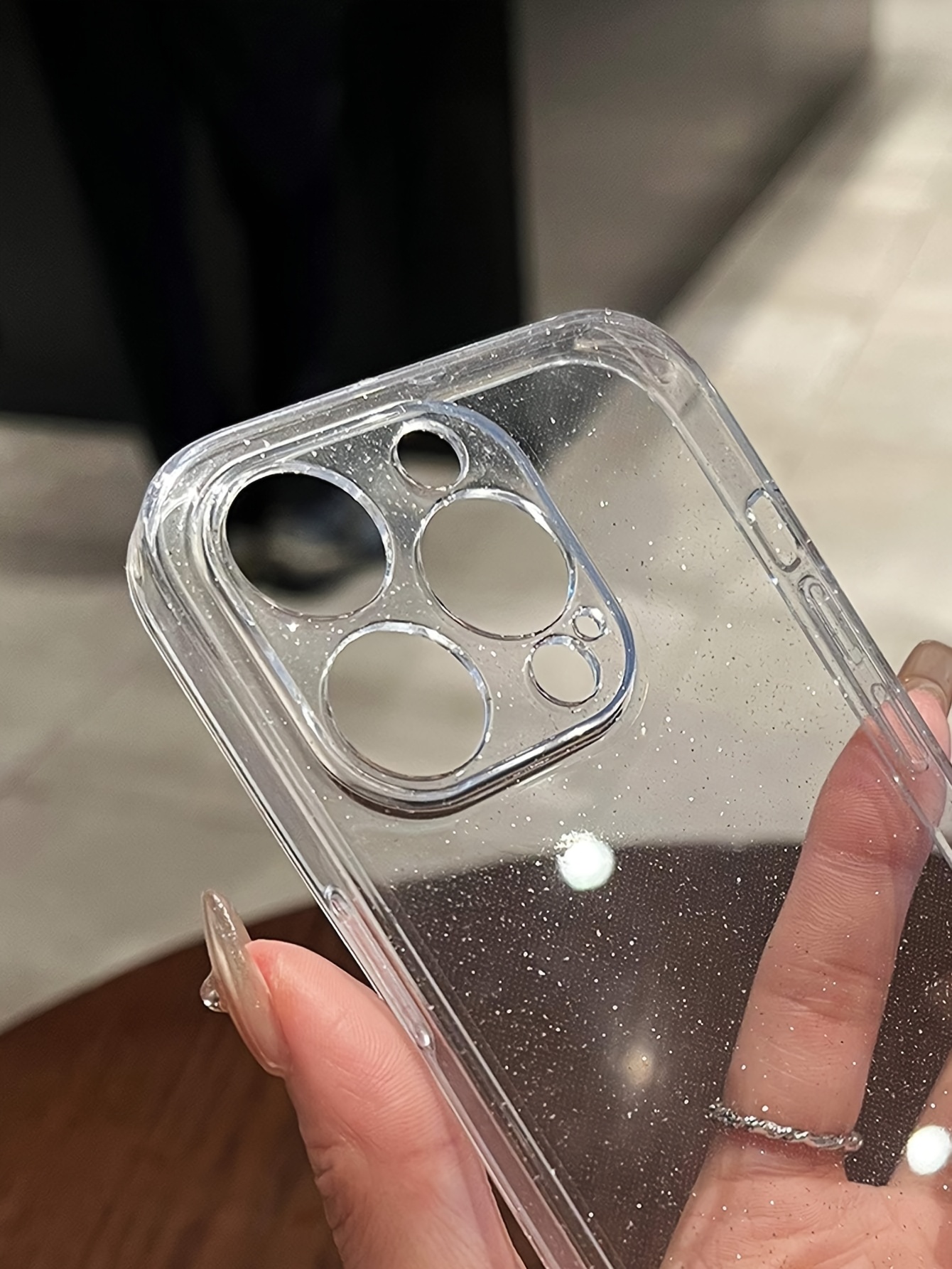 1. 5mm Thick Precision Hole Glitter Case for Apple iPhone, Compatible with iPhone 16 Pro Max, 16, 16 Pro, 16 Plus, 15, 15 Pro Max, 15 Plus, 15 Pro, 14 Pro Max, 14 Pro, 14, 13 Pro Max, 13, 13 Pro, 12 Pro Max, 12, 12 Pro, 11, 11 Pro Max, And 11 Pro Soft Cover.