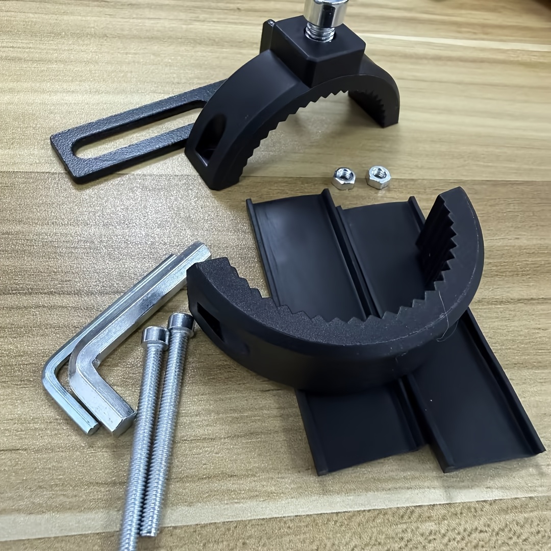 TEMU Motorcycle Spotlight Bracket, Sturdy Tube Clamp, 360 Degree Rotation, Round Tube Fixation