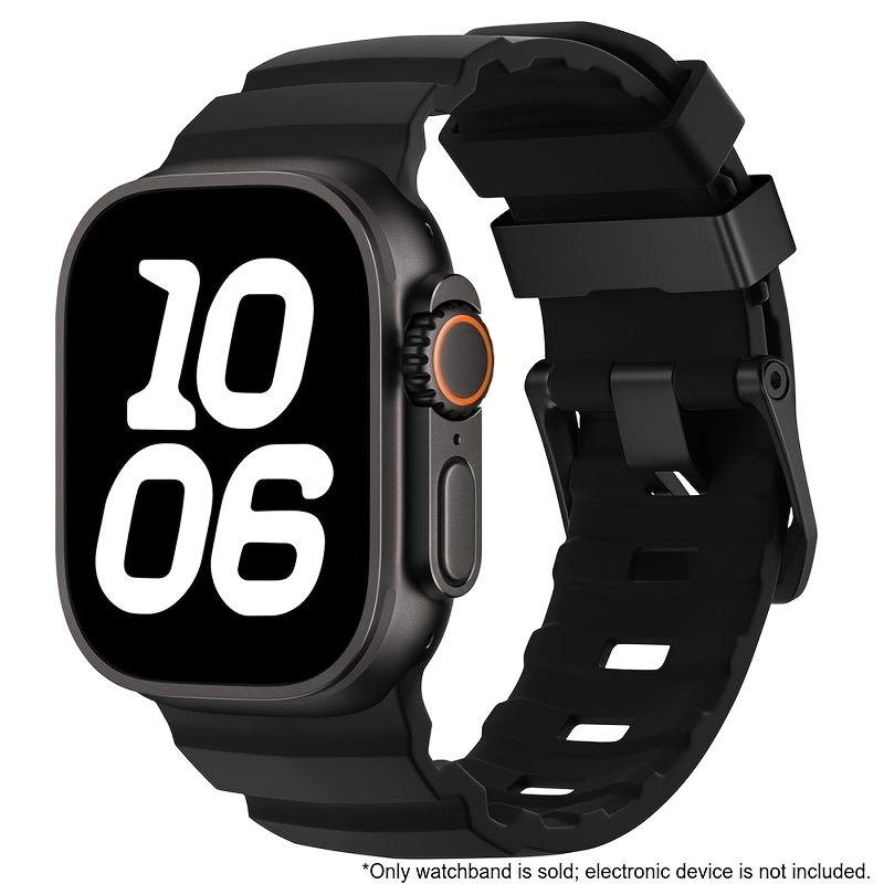 TEMU Силіконовий спортивний ремінець для годинника - Сумісний з Apple Watch Ultra 2/ 49 мм 45 мм 44 мм 42 мм 46 мм для чоловіків і жінок, підходить