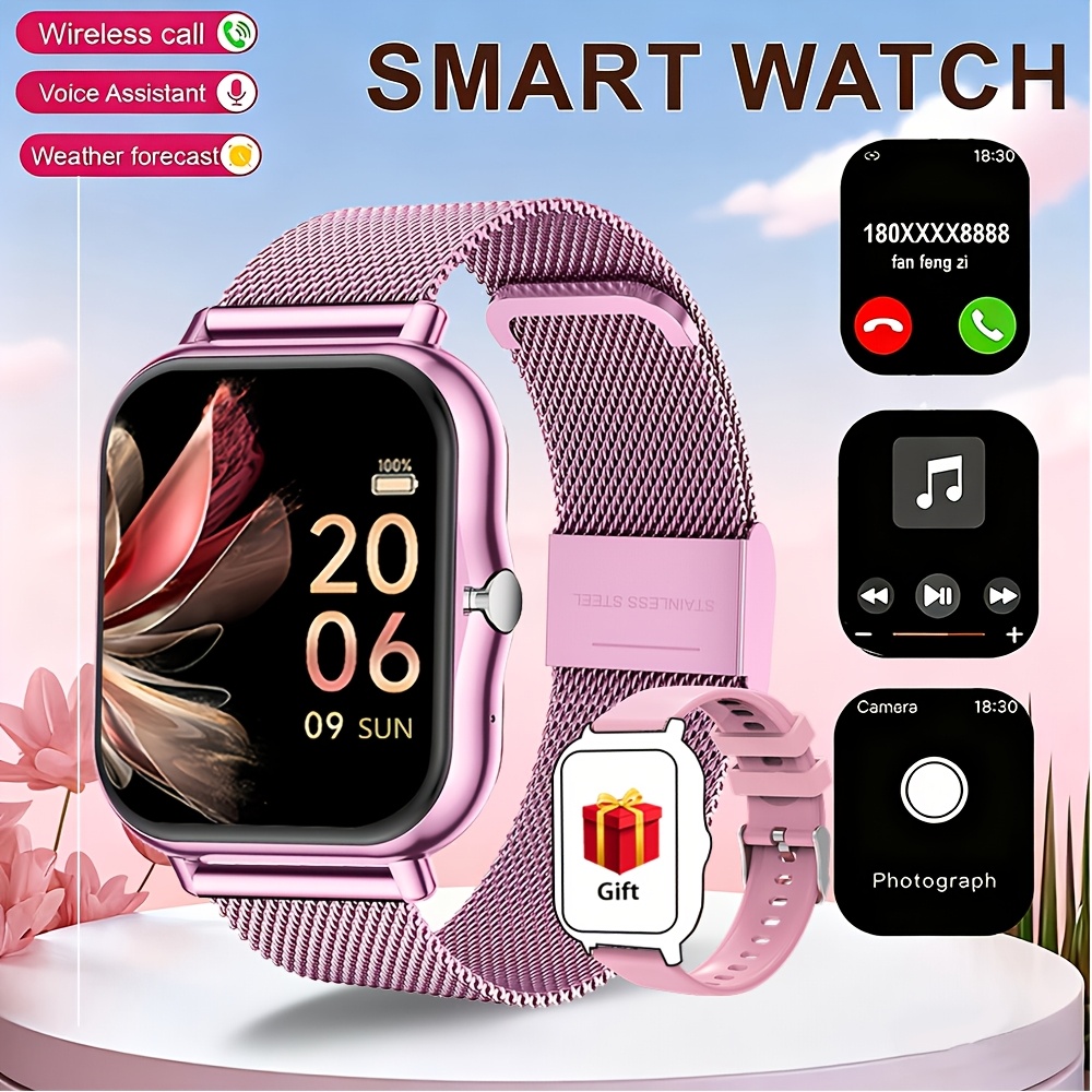 2.01-Inch Full Touch Screen Silicone Strap Smart Watch