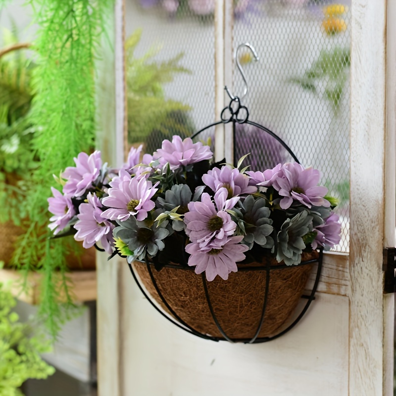 

2pcs Wall Hanging Planters 8inch/10inch Plant Basket Metal Wall Hanging Planters Planter With Liners For Planters, Wire Hanging Planters For Outdoor Plants For Garden