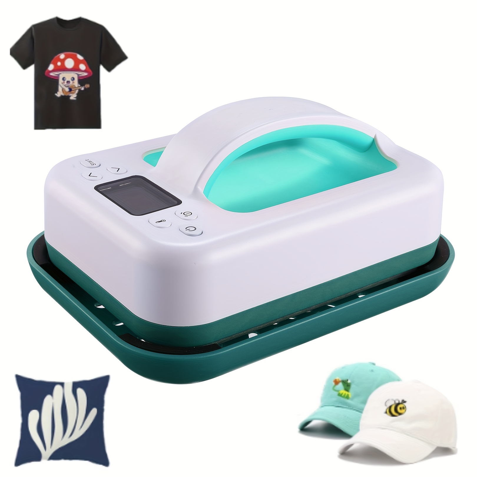 

7 X 5 Inch Portable Heat Press Machine, T-shirt Heat Press Machine, Fast And Even Heating, Small Heat Transfer Machine, Easy Ironing Machine For Beginner Diy Enthusiasts