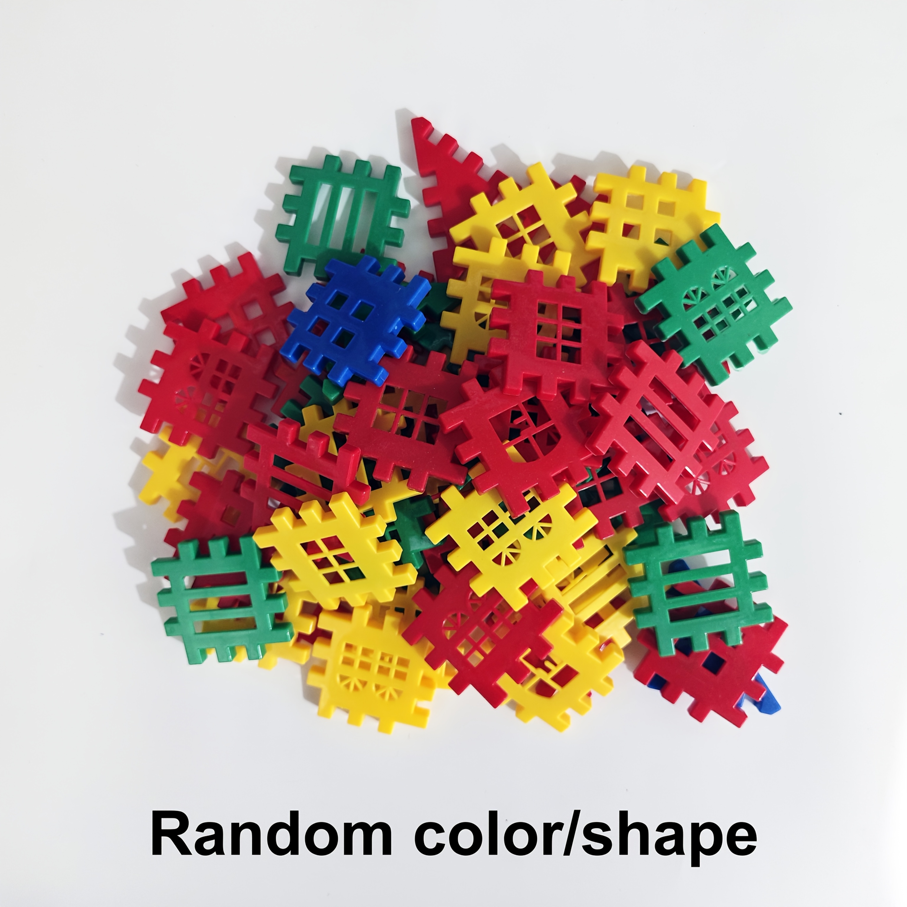 TEMU 80pcs House Building Blocks Set, Random Shapes And Colors, Educational Interlocking Puzzle Toys For Kids Ages 3+, Portable Plastic , Brain