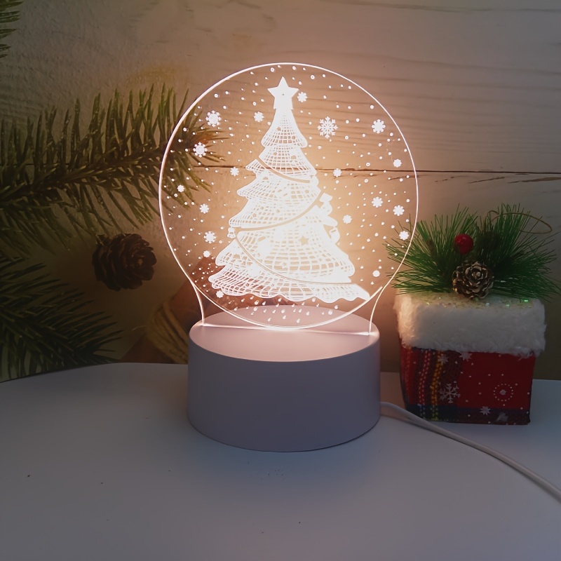 

Veilleuse LED Arbre de & - Alimentée par USB, Cadeau , Lueur Chaude, Fonctionnement Piles