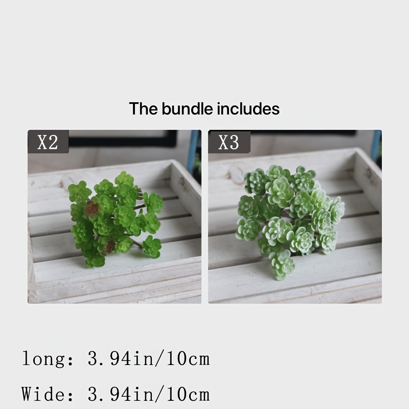 Image of 5 Varieties Of 24 Plants Of Artificial Succulent Plants, Suitable For Diy Flower Arrangements And Home Decoration - Realistic Potted For Weddings And Engagements
