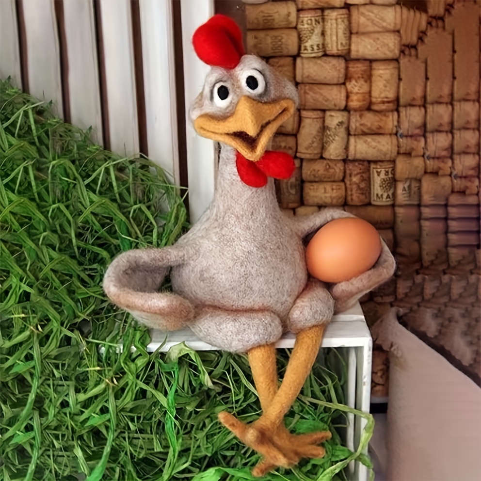 

Whimsical Chicken Resin Sculpture - Creative Garden & Yard Decor, Durable Craft Ornament