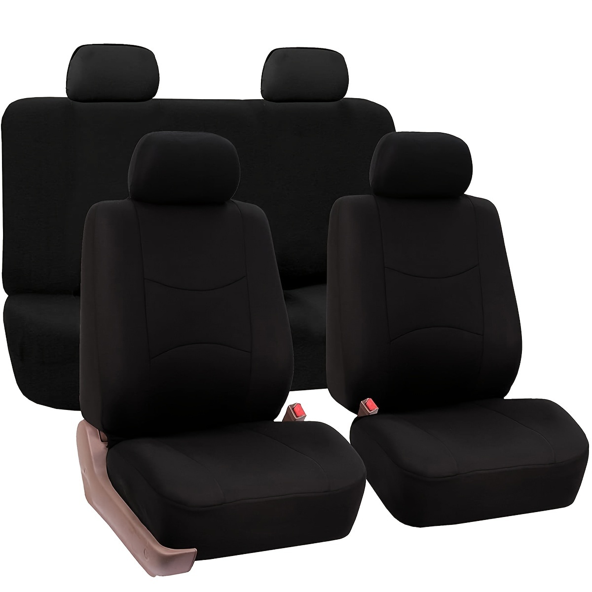 TEMU 9pcs 5-seat Car Seat Covers, Car Front Rear Seat Protector Covers For Car Accessories Christmas Gift