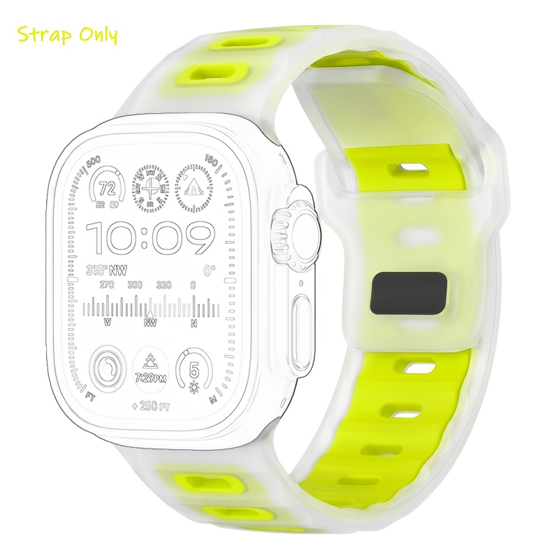 TEMU Correa Deportiva de Silicona de Capa/Banda Deportiva Compatible con Iwatch Ultra 2/Banda Ultra, Compatible con Bandas Iwatch para Hombre 49Mm