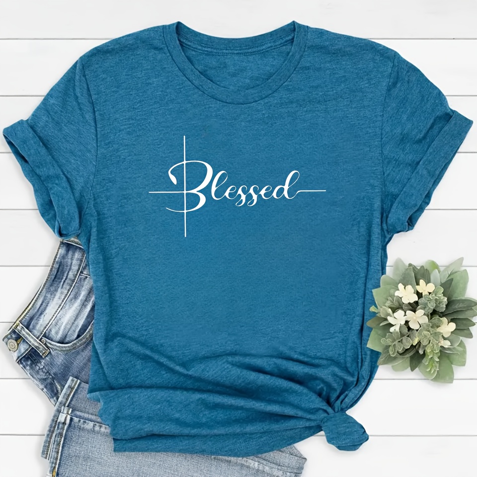 

Blessed Iron-on Transfer Vinyl Decal For T-shirts, Bags, Hoodies, Pillows - Durable, Washable Heat Transfer Sticker, White - Diy Clothing And Accessory Personalization