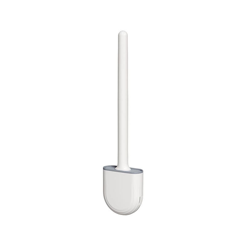 1pc Detachable Handle Soft Silicone Toilet Brush - All-angle Cleaning Brush