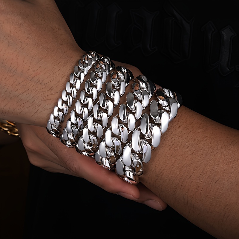 2pcs 18k gold plated white golden plated stainless steel men Temu