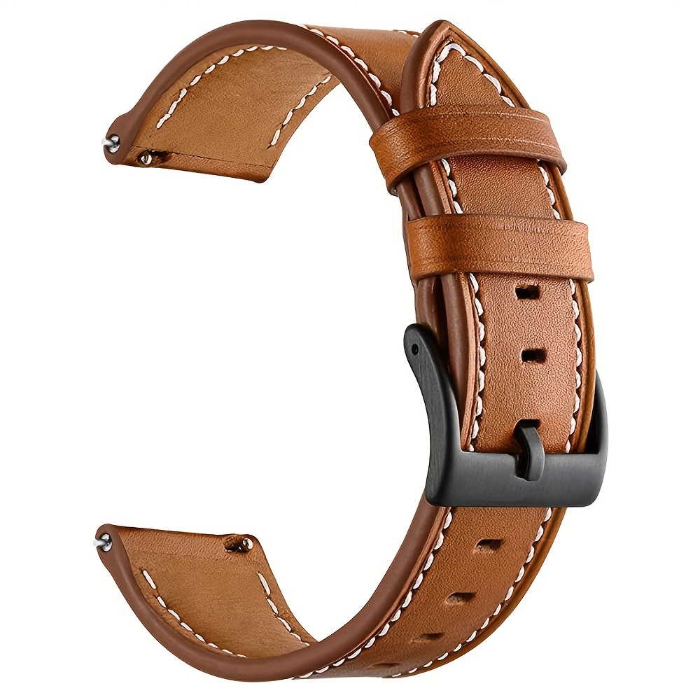 E-shop 22mm PU-Leder Smartwatch Modearmband - Bequemes und verstellbares Ersatzarmband, Geeignet für Huawei Serie, Xiaomi , Garmin und andere 22mm