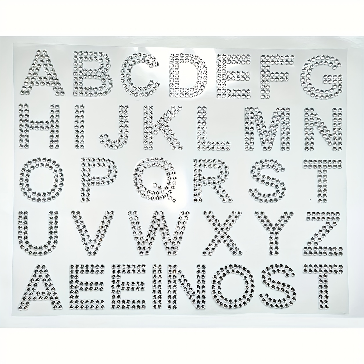E-shop 34 Stück Englische Buchstaben Strass Klebebohrer Aufkleber Buchstaben Kristall Dekoration Zubehör Schmuckteile