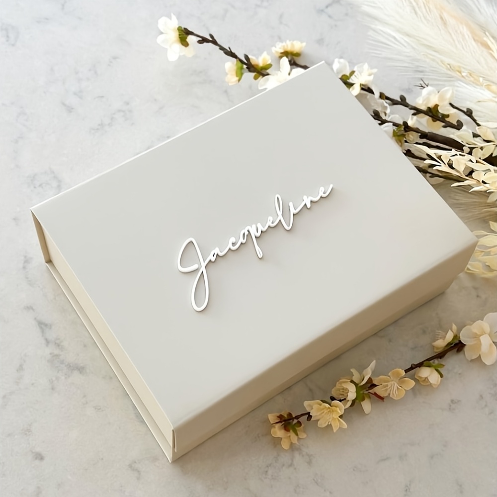 TEMU Gift For Her/him Gift Boxes And Apparel Boxes, Customizable Acrylic Gift Boxes With Lids - Magnetic High-end Gift Boxes, Elegantly Personalized