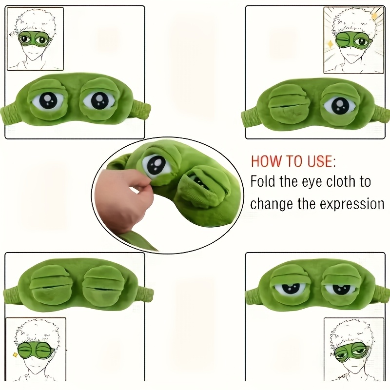 cute frog sleep mask for eye protection soft and comfortable nap and power outage eye mask essential for travel Product details 0