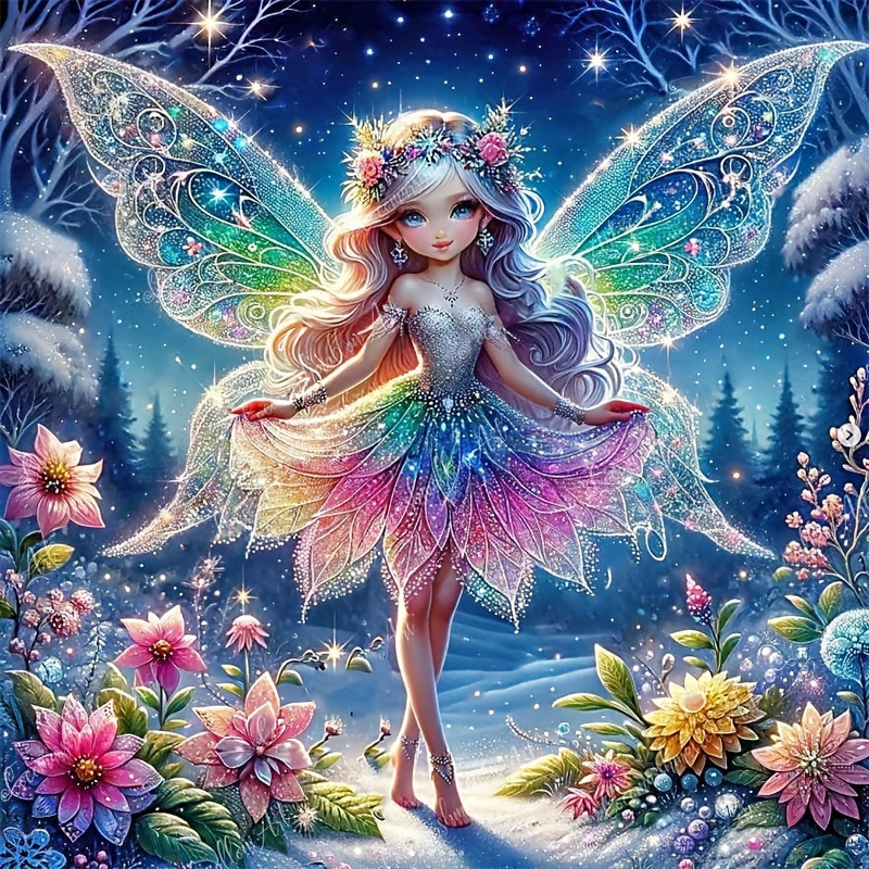 

Fairy Tale Fantasy 5d Diamond Painting Kit For Adults & Beginners, Cartoon-themed Diy Full Drill Embroidery Art Craft, Round Acrylic Diamonds, Home Wall Decor