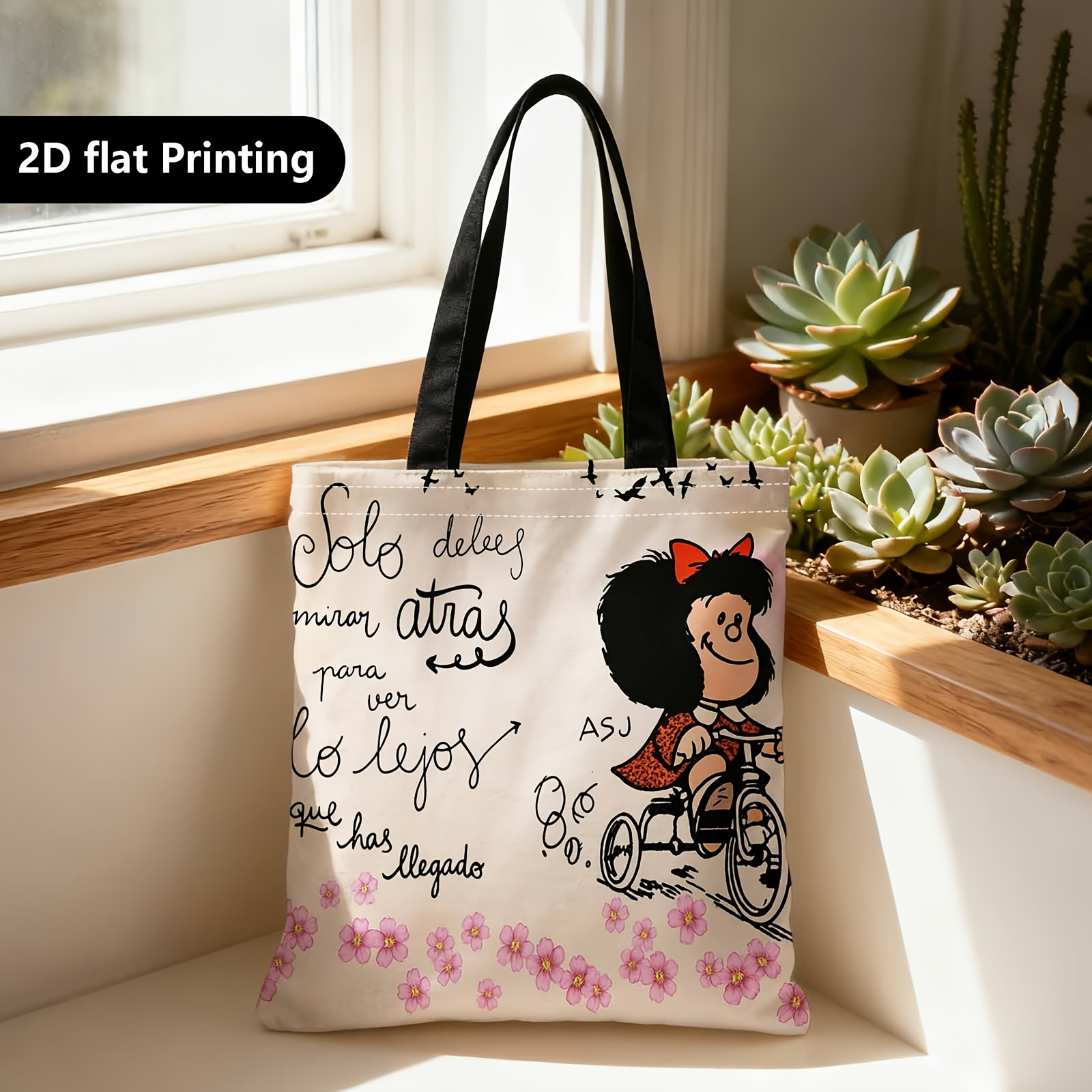 TEMU ' Casual Portable Shoulder Bag With Bicycle Motif - Solid Color Handbag Suitable For Travel, Daily Use, Gifts, Back For & S, Strap, Casual Wear
