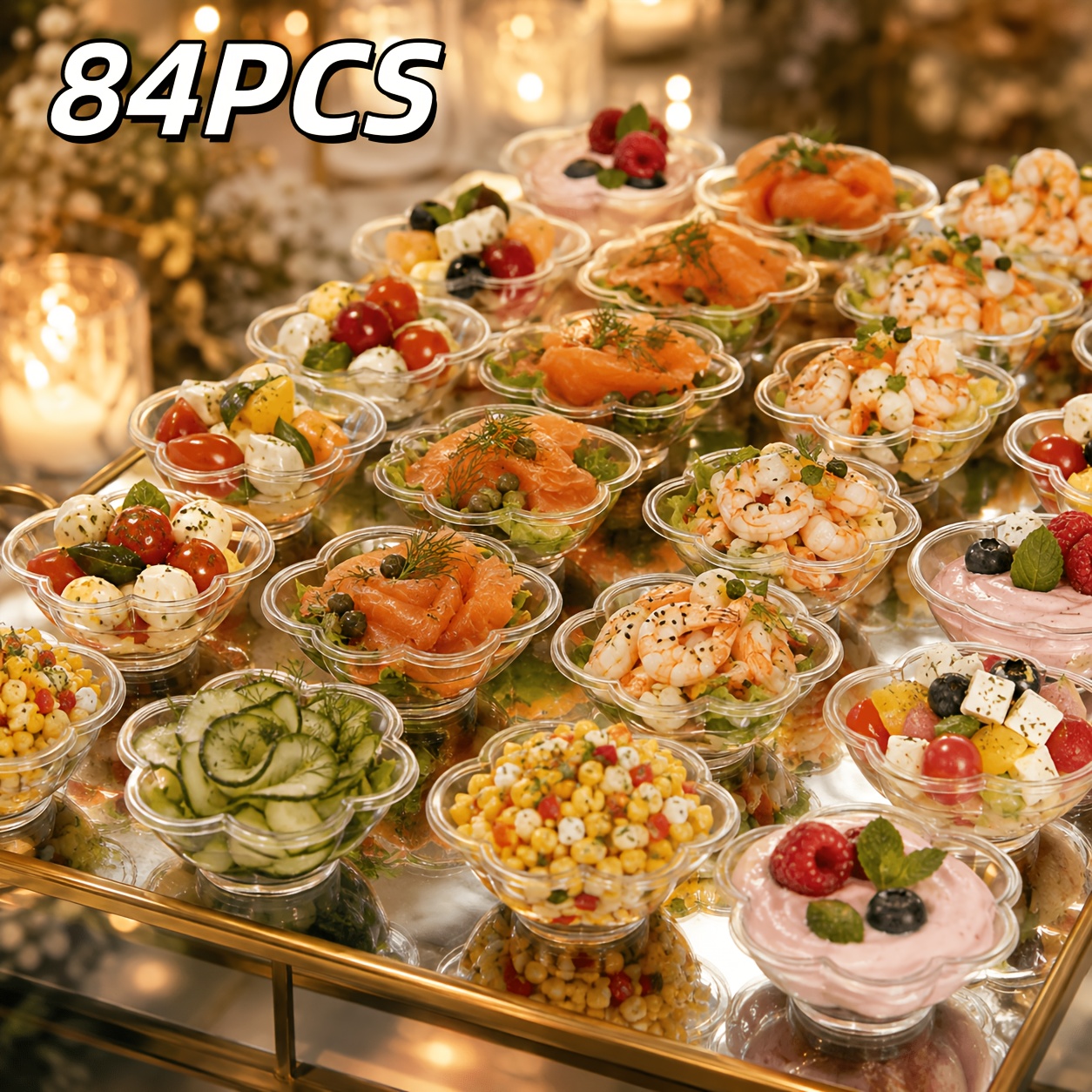 TEMU 84pcs Party Bowls, Dessert Bowls, Bowls, Serving Bowls, Bowls, Suitable For Cakes, Vegetable Salads, Desserts, Mousse, Restaurants, Banquets,