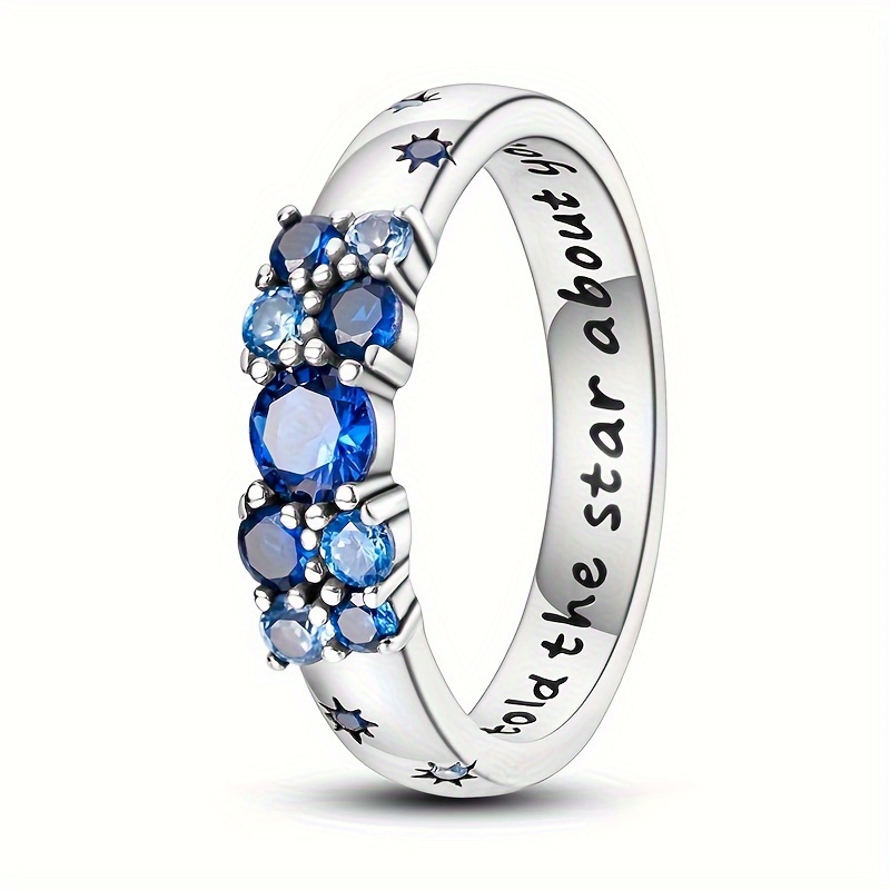 

925 Sterling Silver Women's Exquisite Fashion Star's Ring, Hypoallergenic, Suitable For Daily Wedding Party And Other Occasions.