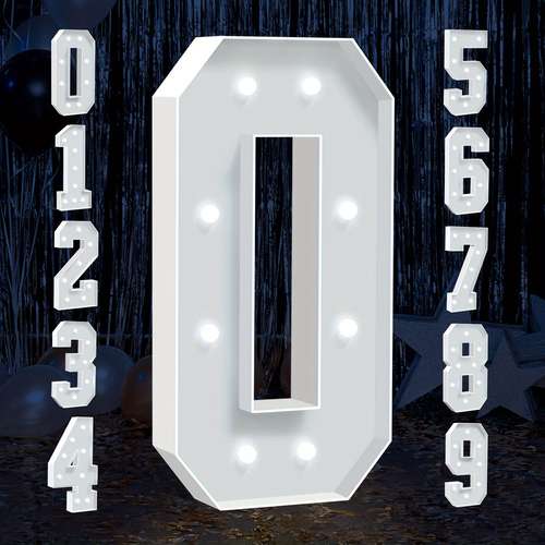 Light Up Marquee Number 60 – 2.3FT Tall For Birthday/Anniversary Decor, Easy Assembly