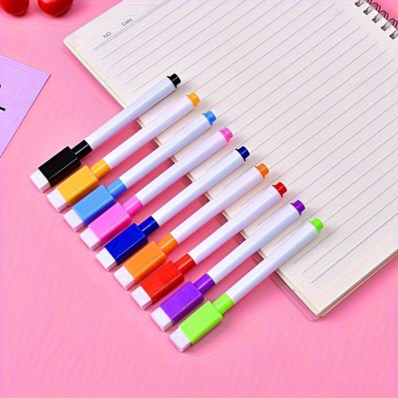 8-Pack Dustless Dry Erase Markers for Whiteboards - Non-Toxic, Quick Dry, Fade Resistant, Multi-Surface Writing Tools for Ages 14+
