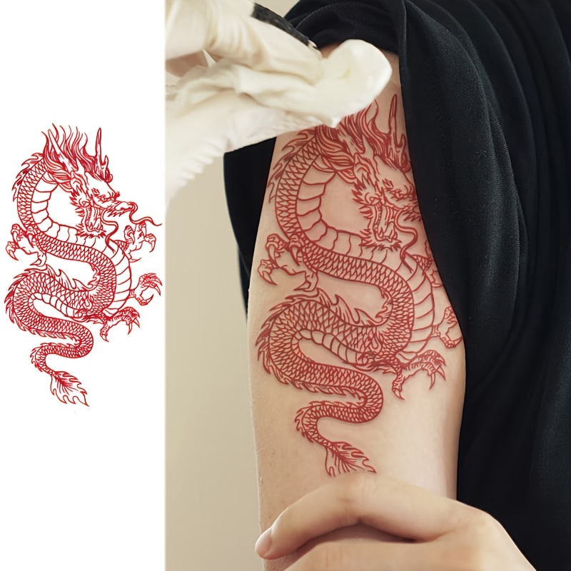 Colorful Overbearing Sticker, Waterproof Realistic Tattoo Non-reflective Arm Men Women Temporary Tattoo Sticker