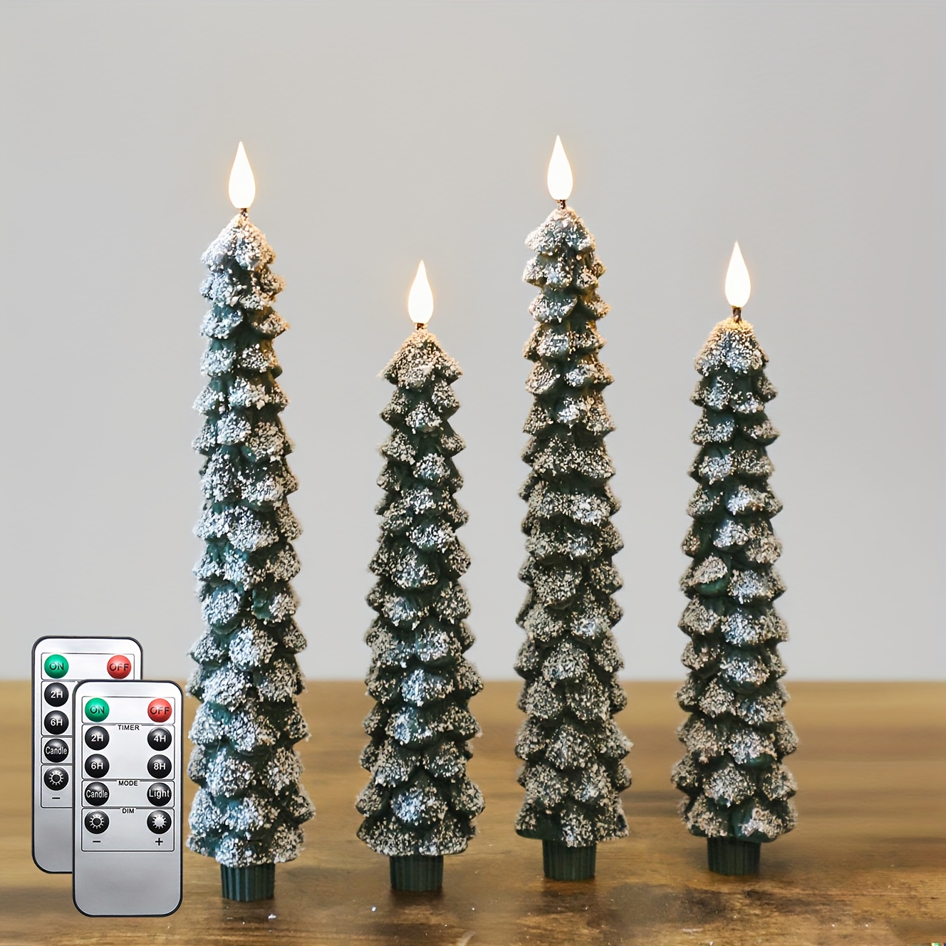 TEMU Halloween Christmas Gifts For Home, Christmas Flameless Candles, Christmas Tree Decor, Battery Operated Taper Candles, Christmas Led Candles,